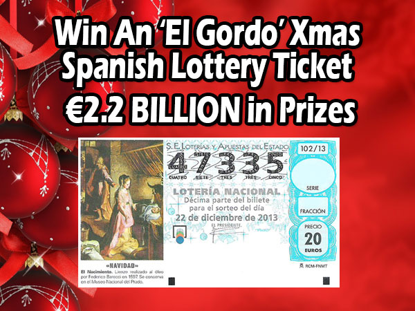 Win Spanish Christmas Lottery El Gordo Free Tickets | Tumbit Competitions